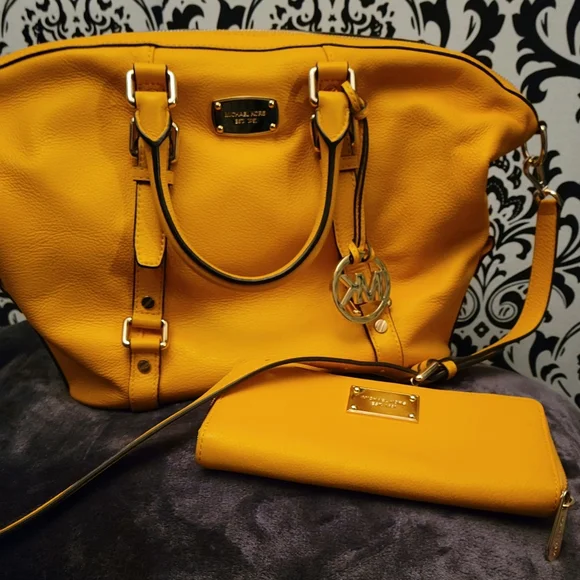 Michael Kors Bags Micheal Kors Sunflower Yellow Bag And Wallet
